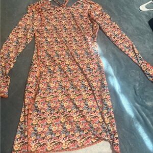 SHEIN Multicolor Floral Long Sleeve Dress